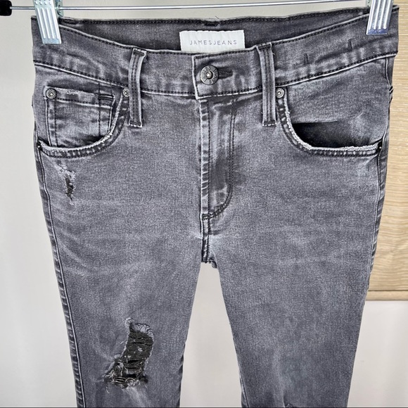 James Jeans Twiggy Black Distressed High Waisted Skinny Jeans - Picture 7 of 10